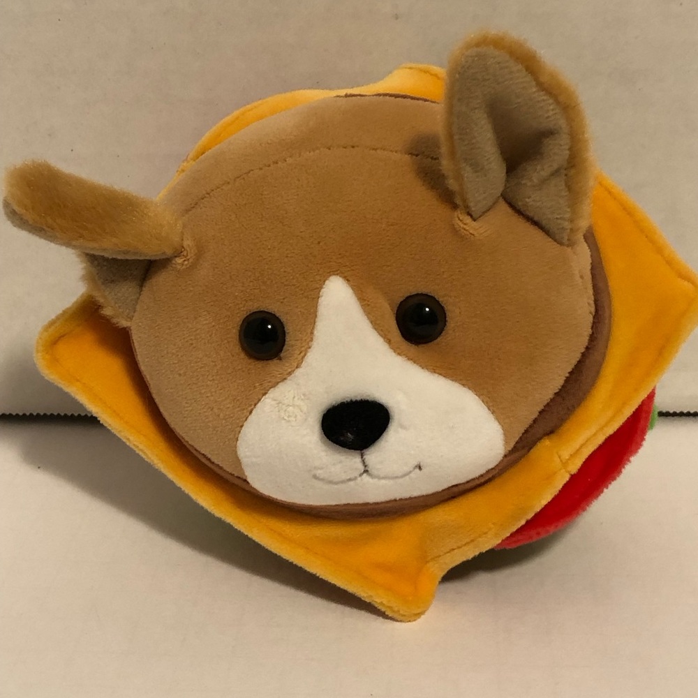 Douglas Cuddle Toys Welsh Corgi Hamburger Plush Stuffed Animal Foodie Toy Dog